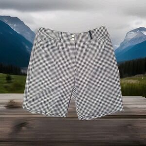Nike Golf Fit Dry‎ Women's Shorts, Houndstooth Black White, Size 14